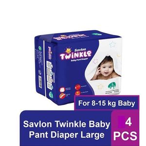 Savlon Twinkle Baby Pant Diaper Large 4 pcs